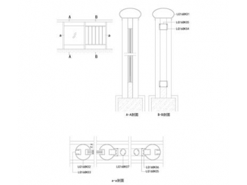 Garde-corps en aluminium / Rampe en aluminium