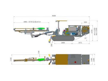 Foreuse hydraulique Jumbo à percussion supérieure KJ 210