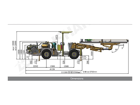 Foreuse hydraulique Jumbo à percussion supérieure KJ 311