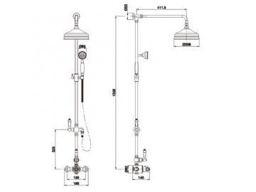 Mitigeur thermostatique chromé anti-brûlure