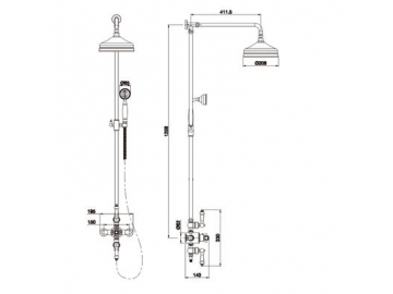 Mitigeur thermostatique chromé anti-brûlure