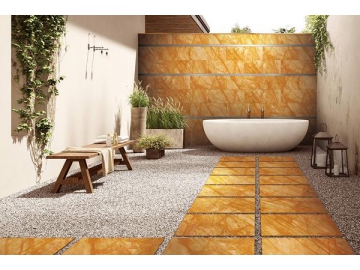 Carrelage imitation marbre - Giallo Siena  (Carrelage du mur en porcelaine,  carrelage pour sol, Carrelage intérieur en porcelaine, Carrelage extérieur)