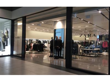 Carrelage imitation marbre dans un magasin Zara en Chine