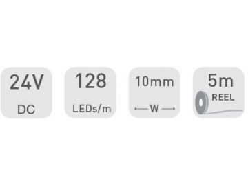 Ruban LED  D9128B 24V 10mm