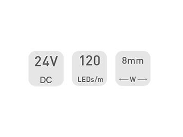 Ruban LED de plafond  8mm 24V D6120H