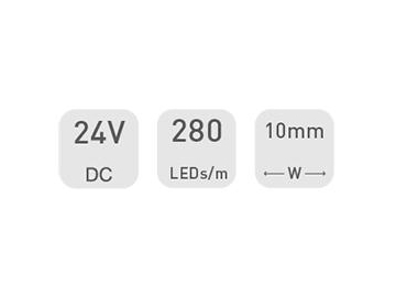 Ruban LED flexible d’intérieur  10mm 24V D6280H