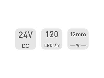 Ruban LED RGB dimmable  12mm 24V D1120RGB