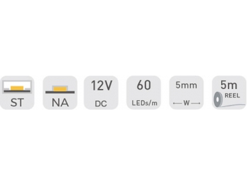 D460 12V 5mm  Ruban LED commercial