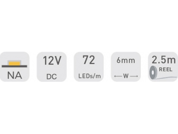Ruban LED flexible commercial D872 12V 6mm