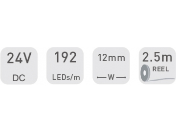 DS8192 24V 12mm  Ruban LED flexible d’intérieur