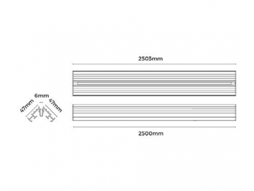 Réglette décorative d’angle  LG4747