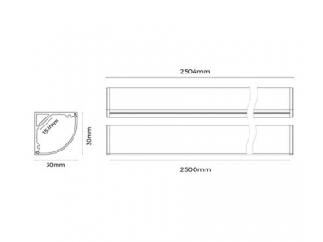 Profilé LED d’angle  LG3030C(B)