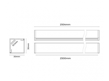 Profilé LED d’angle  LG3030K(B)