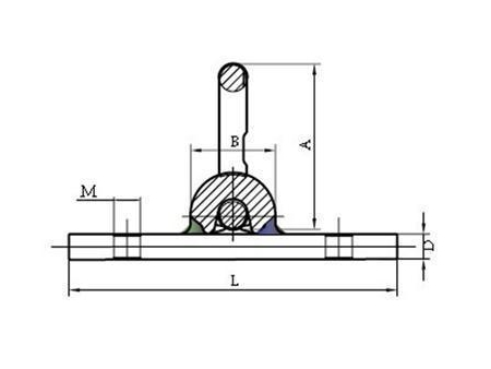 Anneau de levage à souder - modèle D