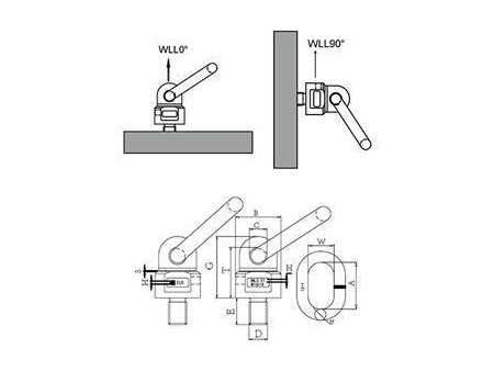 Anneau de levage articulé