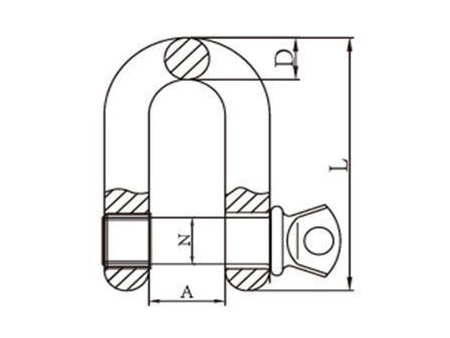 Manille lyre – acier allié G8