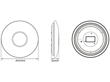 Plafonnier LED avec Haut-parleur Bluetooth