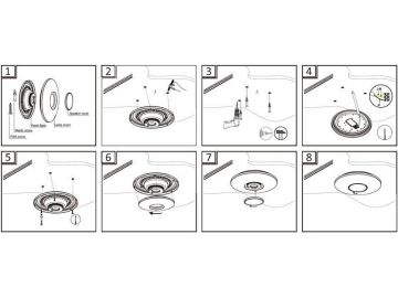 Plafonnier LED avec Haut-parleur Bluetooth