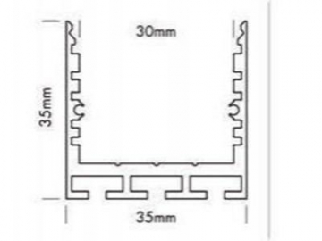 Profilé aluminium pour ruban LED à encoche en T