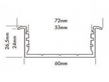 Profilé aluminium pour ruban LED à visser au plafond