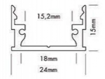 Profilé aluminium pour ruban LED à supports amovibles