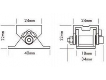 Profilé aluminium pour ruban LED à supports amovibles