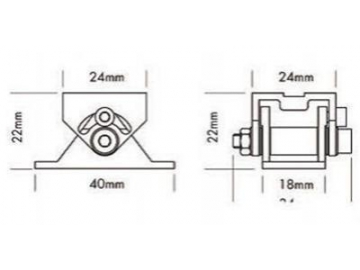 Profilé aluminium pour ruban LED à supports amovibles