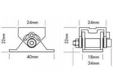 Profilé aluminium pour ruban LED à supports amovibles