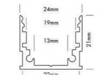 Profilé aluminium pour ruban LED à supports amovibles