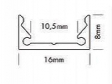 Profilé aluminium pour ruban LED à intégration spécifique