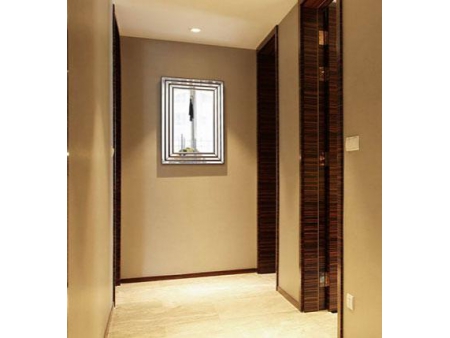Miroir mural rectangulaire cadre en bois