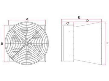 Ventilateur d'extraction avec obturateur DJF(T)