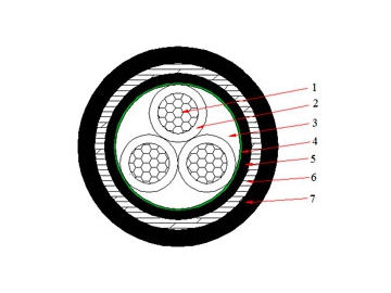 Câble N2XBY 0.6/1 kV (CU/XLPE/STA/PVC)