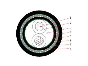 Câble N2XRY 0.6/1 kV (CU/XLPE/SWA/PVC)