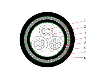 Câble N2XRY 0.6/1 kV (CU/XLPE/SWA/PVC)