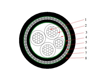 Câble N2XRY 0.6/1 kV (CU/XLPE/SWA/PVC)