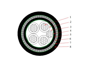 Câble N2XRY 0.6/1 kV (CU/XLPE/SWA/PVC)