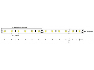 Ruban LED SMD 2835 blanc chaud étanche IP65