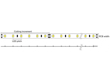 Ruban LED SMD 2835 blanc chaud étanche IP62