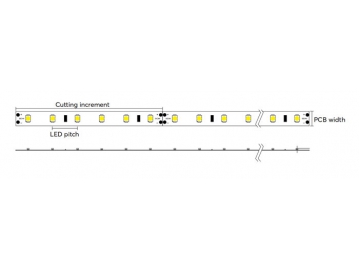 Ruban LED SMD 2835 blanc non étanche