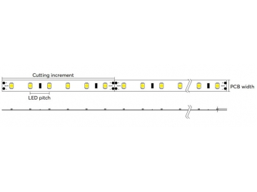 Ruban LED SMD 2835 IC numérique blanc non étanche IP20