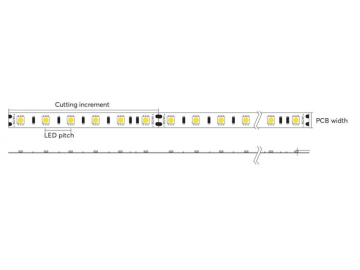 Ruban LED flexible SMD 5050 blanc froid étanche IP62 IRC 90