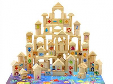 Blocs de construction en bois pour enfants