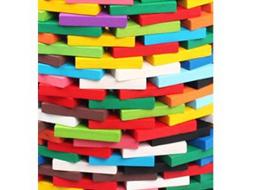 Blocs colorés dominos en bois