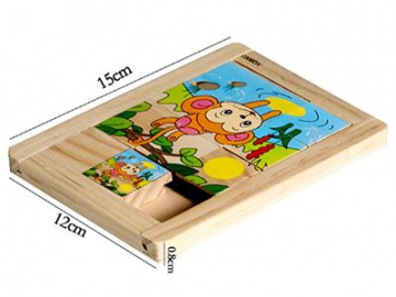 Puzzle coulissant en bois