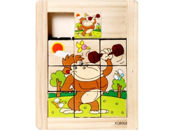 Puzzle coulissant en bois