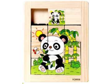 Puzzle coulissant en bois