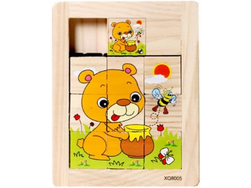 Puzzle coulissant en bois