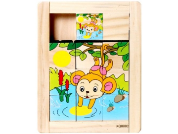 Puzzle coulissant en bois