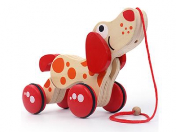 Chien à tirer en bois